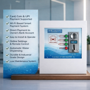 H2O Master Single Tap Water ATM Machine with UPI QR and RFID payment system.