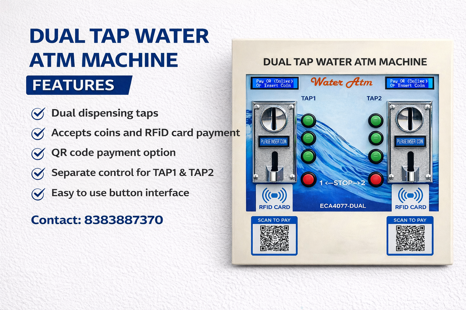 Dual Tap Water Atm Machine Dual Tap Water Atm Machine