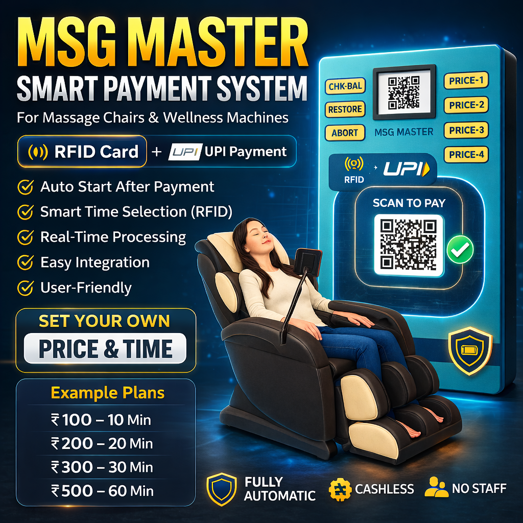 Massage Chair Payment System UPI Based