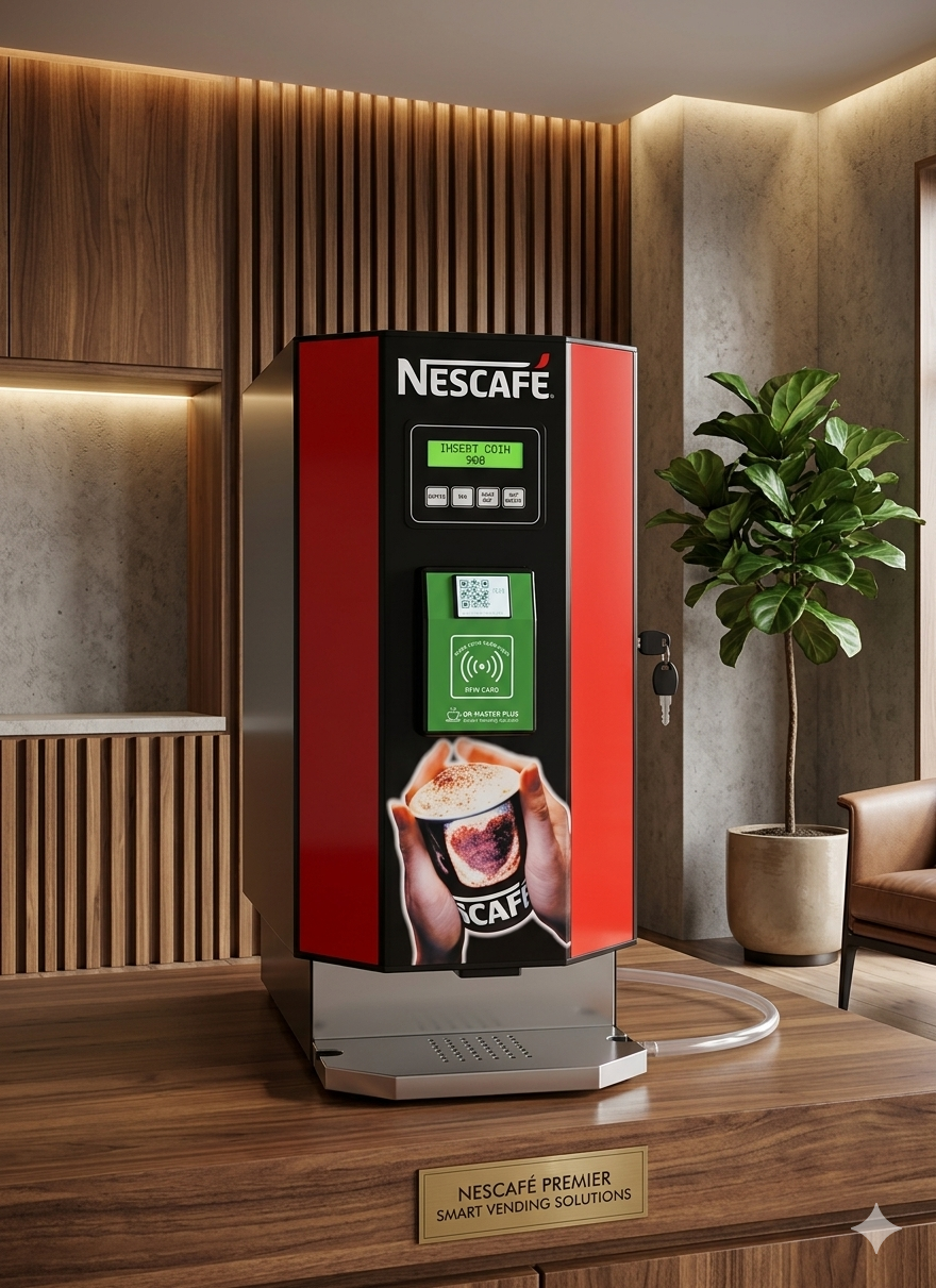 Hybrid-UPI-RFID-Tea-Coffee-Vending-Machine-Vending99 Hybrid UPI and RFID Card based Tea and Coffee Vending Machine with QR Code scanner.