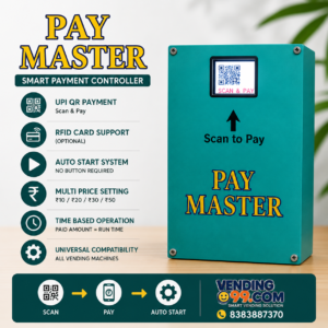 UPI QR based vending machine payment system with auto start feature for tea coffee and other machines
