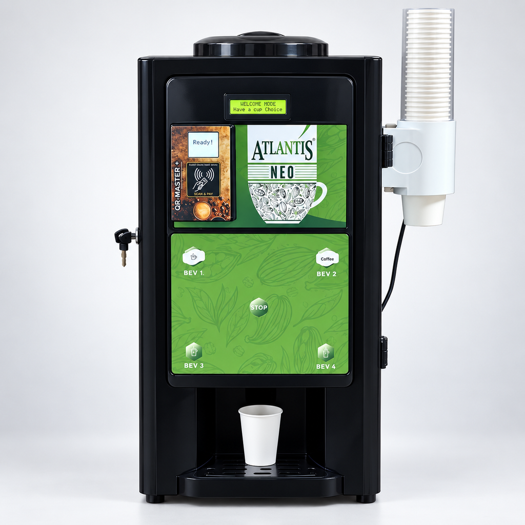 Atlantis UPI based tea coffee vending machine with QR code payment