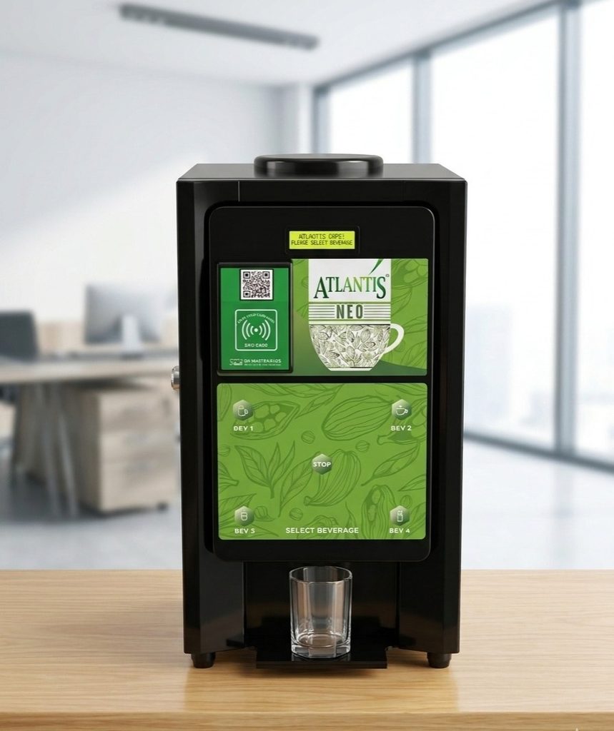 Atlantis UPI based tea coffee vending machine with QR code payment